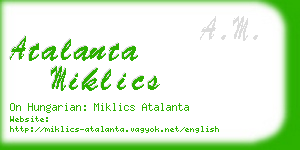 atalanta miklics business card